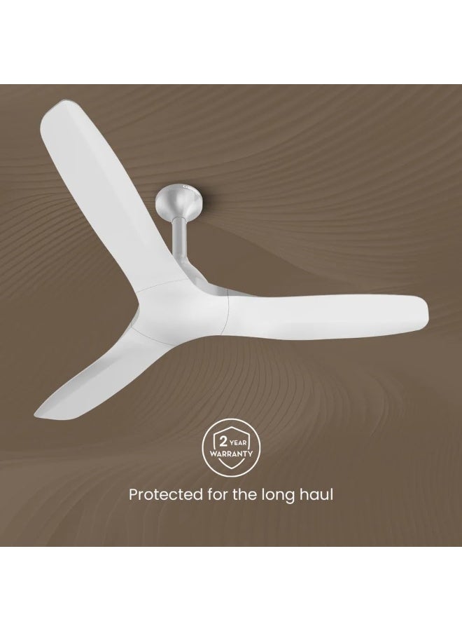 Crompton Silent Pro Fluido Wave 1 Star 1200 mm 3 Blade Ceiling Fan (2X Silent Operation | Snow White | Pack of 1) - Image 4